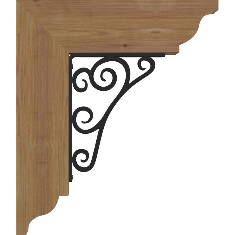 Triple support en fer Tristan 2 po d'épaisseur, Sapin Douglas (l 4 po x P 4 po), H 20 po x P 18 po