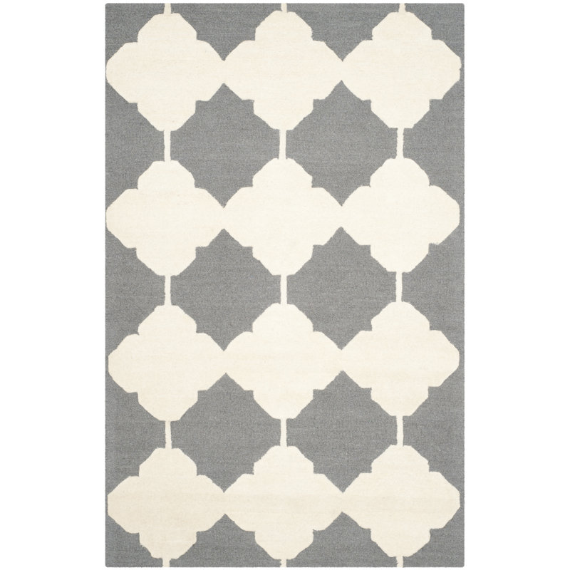 Ruckman Geometric Wool Hand Woven Area Rug, Rectangle 183 x 274 cm