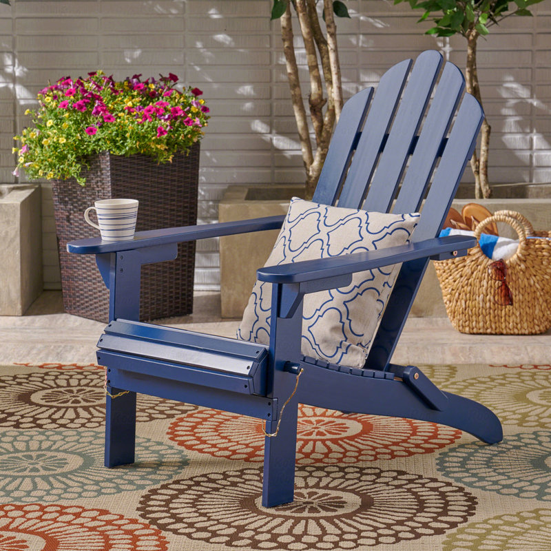 Foldable Outdoor Adirondack Chair, Blue