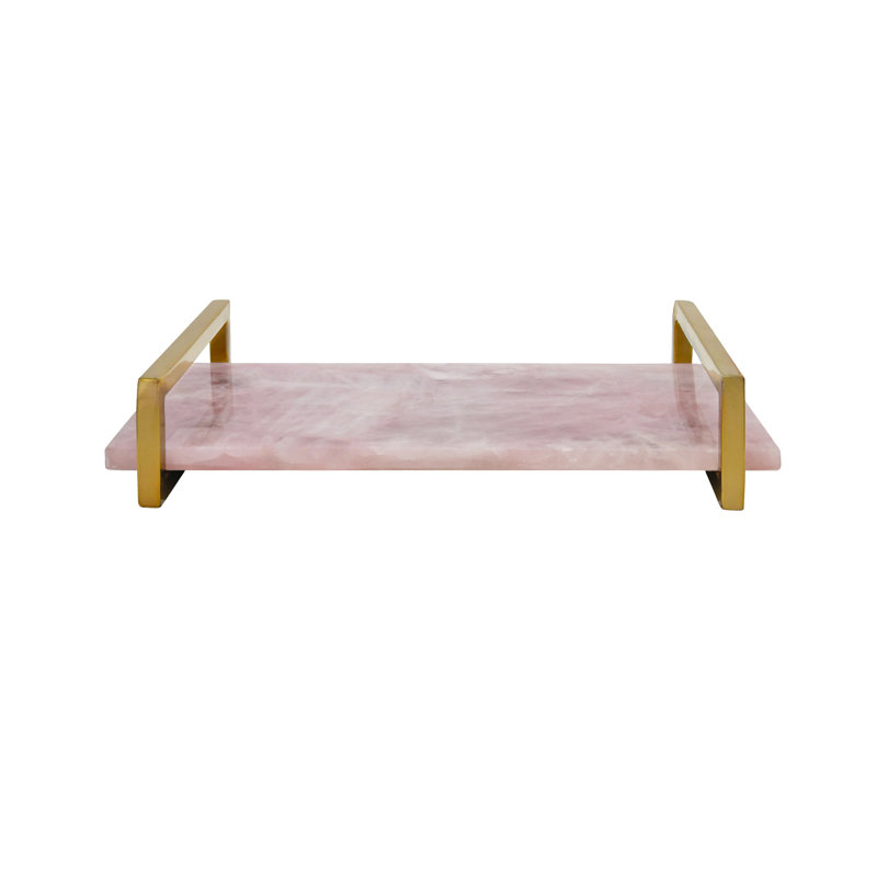Jarvis Tray, Pink/Brass