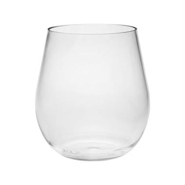 TarHong Montana Tritan 18 oz Clear Plastic Stemless Wine Glass