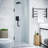 Passion 24" W x 70" H Hinged Frameless Shower Door with Tsunami Guard-55412943