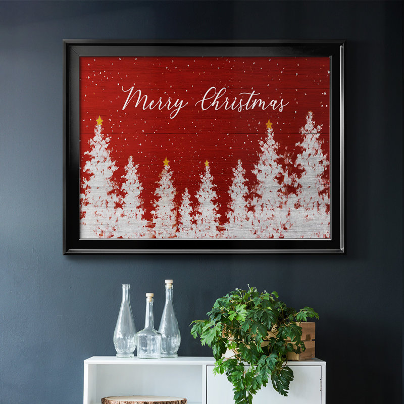«Merry Christmas», reproduction d'art sur toile, Noir, H 26 po x l 38 po x P 1,5 po