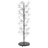 Black 19.69" W x 19.69" D x 68.90" H Tree-Like Hat Rack, 35-Tier Metal Boutique Display Stand with Dome-Shaped Holders-1378311686