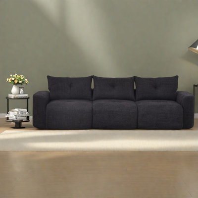 Compression Sofas, 109 Inch Chenille 3 Seater Modern Couch for Home
