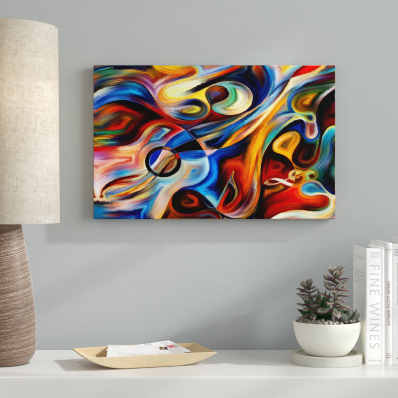 «Music», reproduction d'art sur toile abstraite, H 30 po x l 40 po, Toile tendue, Sans cadre