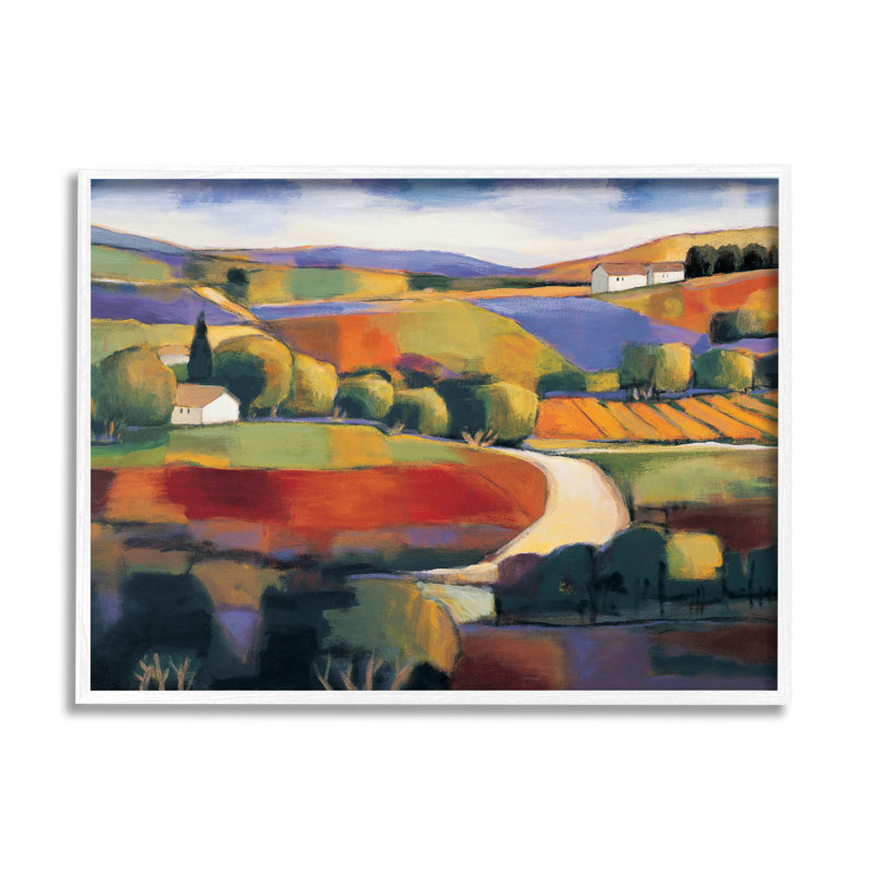 Art moderne de giclée campagne moderne par Janine Clarke, H 16 po x l 20 po x P 1,5 po, Cadre blanc