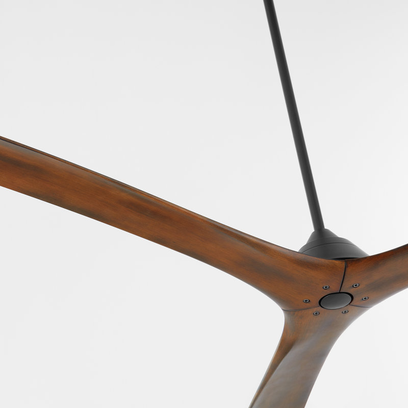 Keyandre Ceiling Fan, Black/Walnut, 64'' W