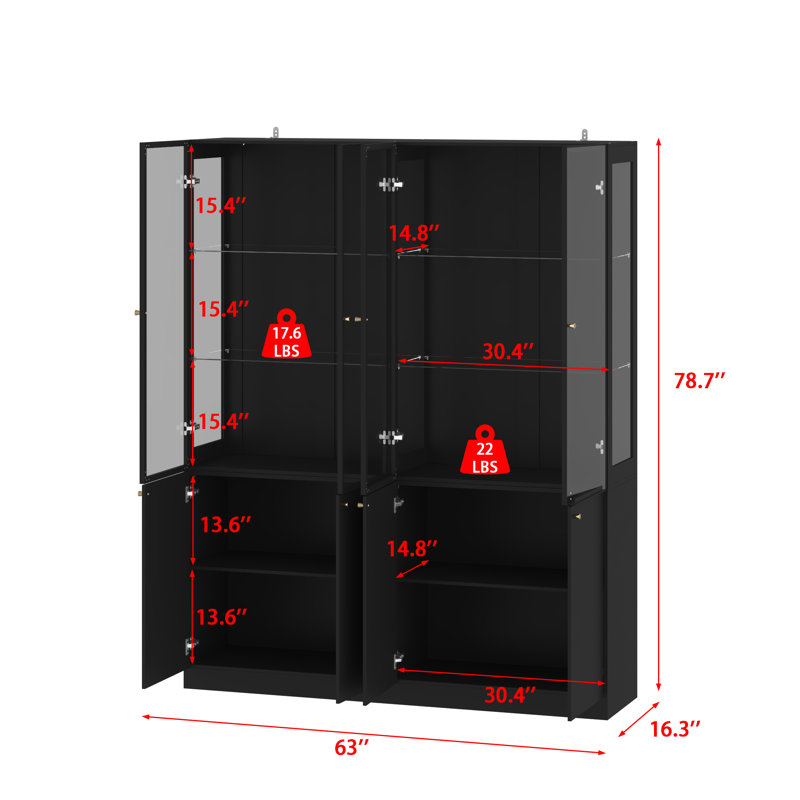 Vitrine moderne avec éclairage synchrone