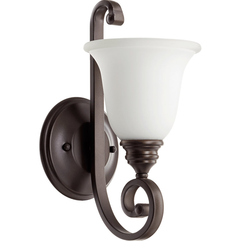 Appliquee à bras en bronze/satin huilé à 1 lumière dimm/satin Cambron