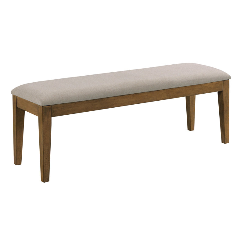 Banc de salle à manger rembourré, latte, Brun