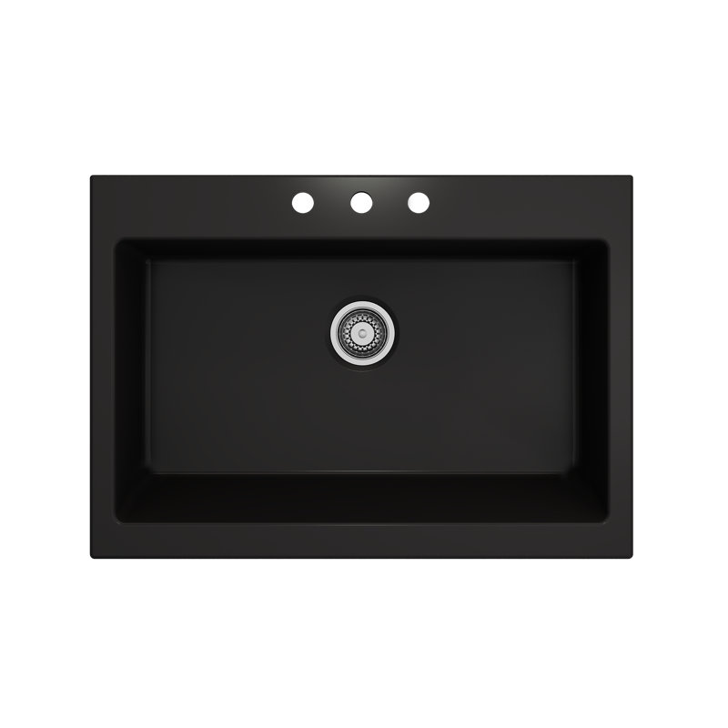 Nuova 34'' L Retro-fit Apron-Front Kitchen Sink, Matte Black