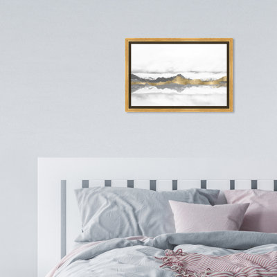 «Abstract Stood Still and Wondered Gold Mountains», reproduction d'art graphique sur toile tendue