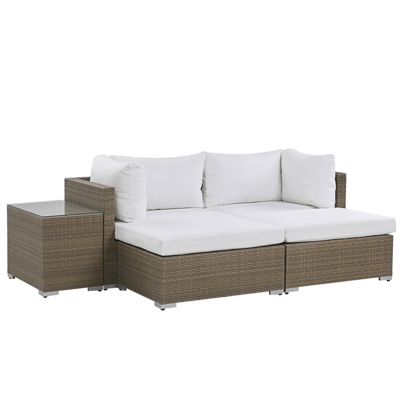 Thecle 229cm Wide Patio Sofa with Cushions