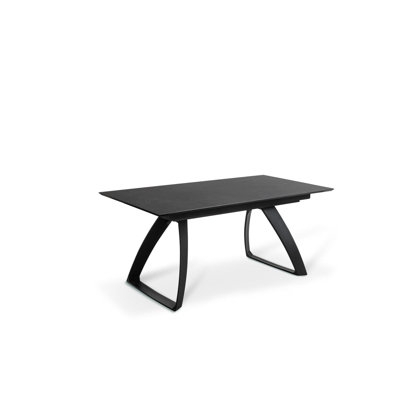 Daishanay Extendable Oak Metal Base Dining Table