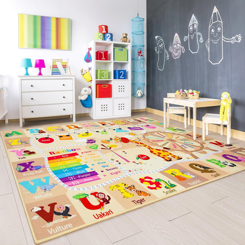 Tapis pour enfants avec motifs d'animaux ABC
