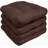 Marina Decoration Premium Thick Comfy Patio Seat Pads Fiber Fill Tufted Tie-Less Pillows 19 x 19 x 5 Inch Textured Solid Cover Indoor Outdoor Chair Cushions, 4 Count Pack Navy Blue Color-112653711-111302113