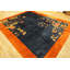 Tapis bleu marine antique Art Deco