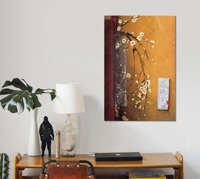 « oriental fleurs iii », reproduction d’art sur toile, H 18 po x l 12 po x P 1,5 po