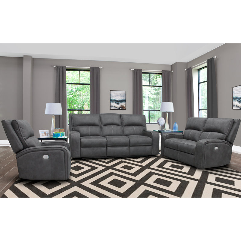 Fauteuil inclinable électrique 39 "avec port USB Ethan, Gris foncé