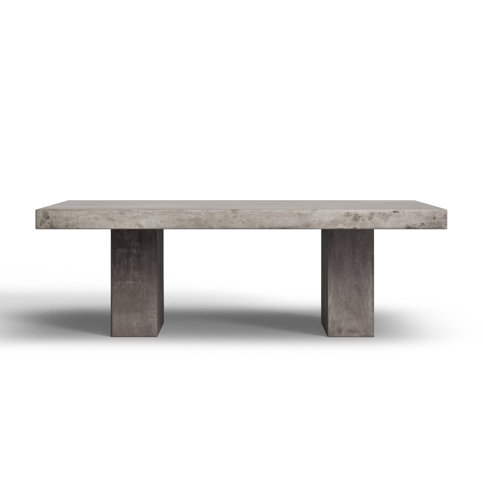 Kareen Pedestal Dining Table, Dark Gray, Counter Table (36.25" Height), 95" L x 47" W