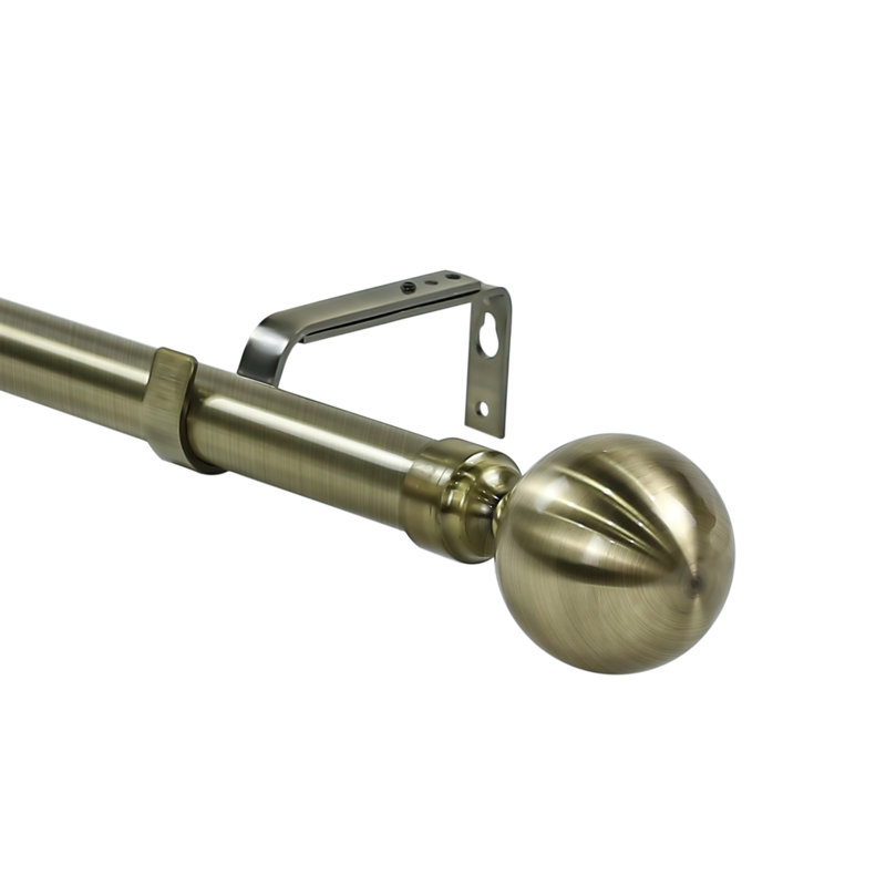 Tringle à rideaux simple Adeliza, De 28 po à 48 po de largeur, Laiton antique