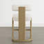 Tabouret de comptoir rembourré en bois massif-751692520