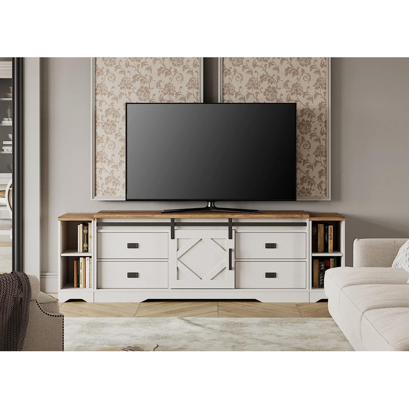 Crédence de rangement l 78,7 po Maximino, Blanc crème