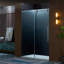 Porte de douche coulissante simple sans cadre WOODBRIDGE de 56 à 60 po de largeur x 80 po de hauteur avec verre trempé transparent de 3/8 po (10 mm)-115676920