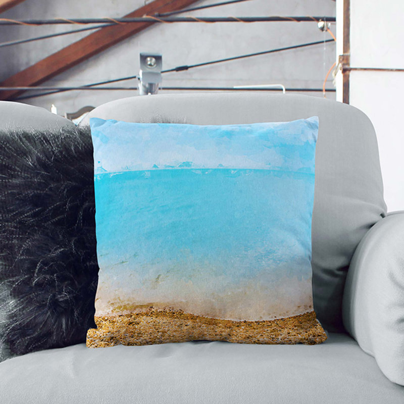 Brighton Beach In England In Abstract Square Throw Cushion, 55cm H x 55cm W x 20cm D