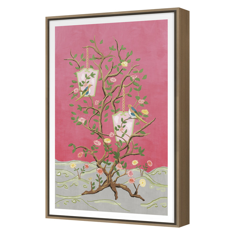 Larchmont 2 (Pink) Print by Dana Gibson, Gold, 24" H x 15" W