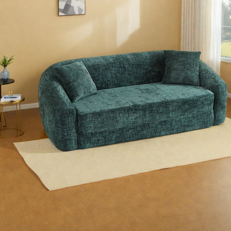 Canapés convertibles à compression, canapé-lit moderne en chenille de 87 pouces
