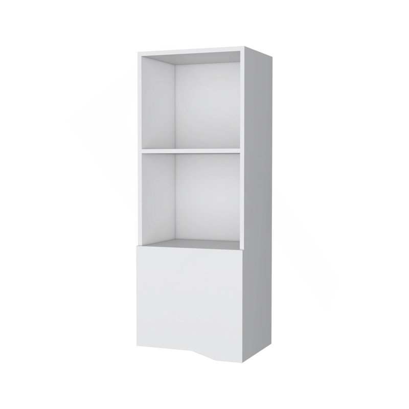 White Wall Cabinet With One Door, White