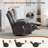Swivel Rocker Recliner Chair With Vibration Massage And Heat For Living Room ,With Rocking Function And Side Pocket, USB Charge Port,2 Cup Holders-1811860348
