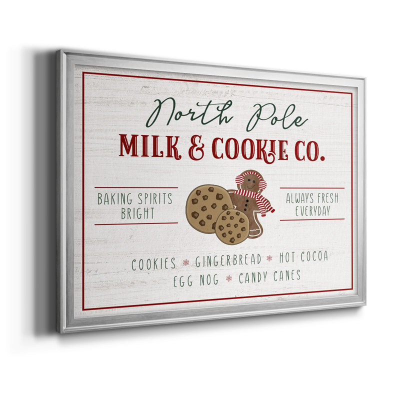 Milk and Cookie Co - reproduction de photo sur toile, H 26,5 po x l 36,5 po x P 1 po, Argent