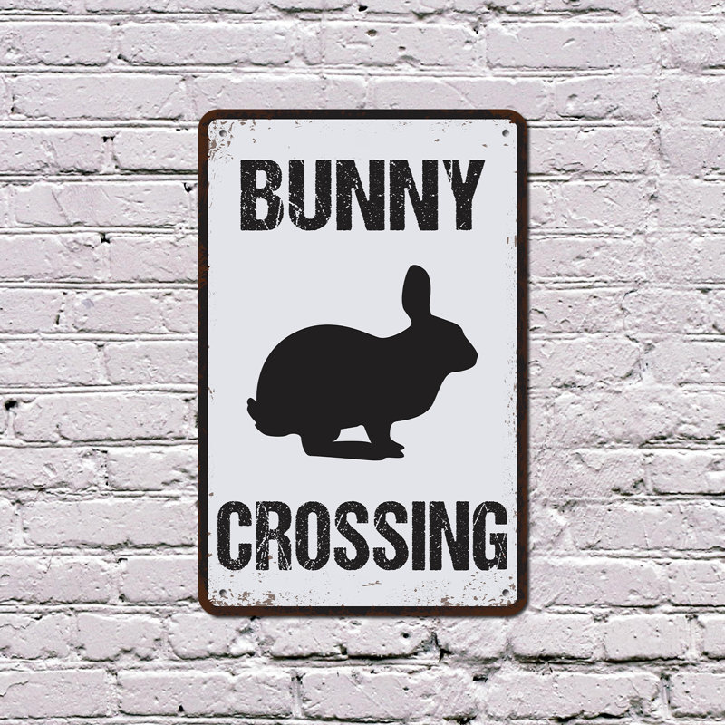Enseigne de lapin (paquet de 2) 8 po x 12 po