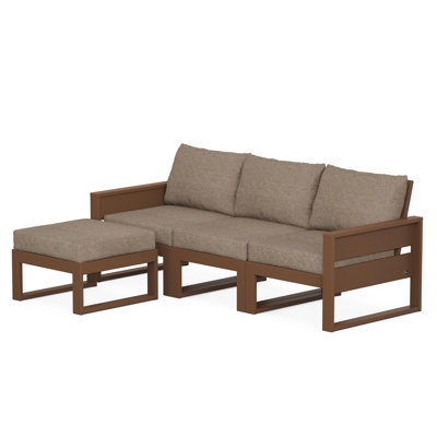 Ensemble de conversation d'extérieur pour 3 personnes avec coussins POLYWOOD Eastport