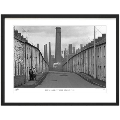 Ebbw Vale, Street Scene 1962 1 Piece Single Picture Frame Wall Art