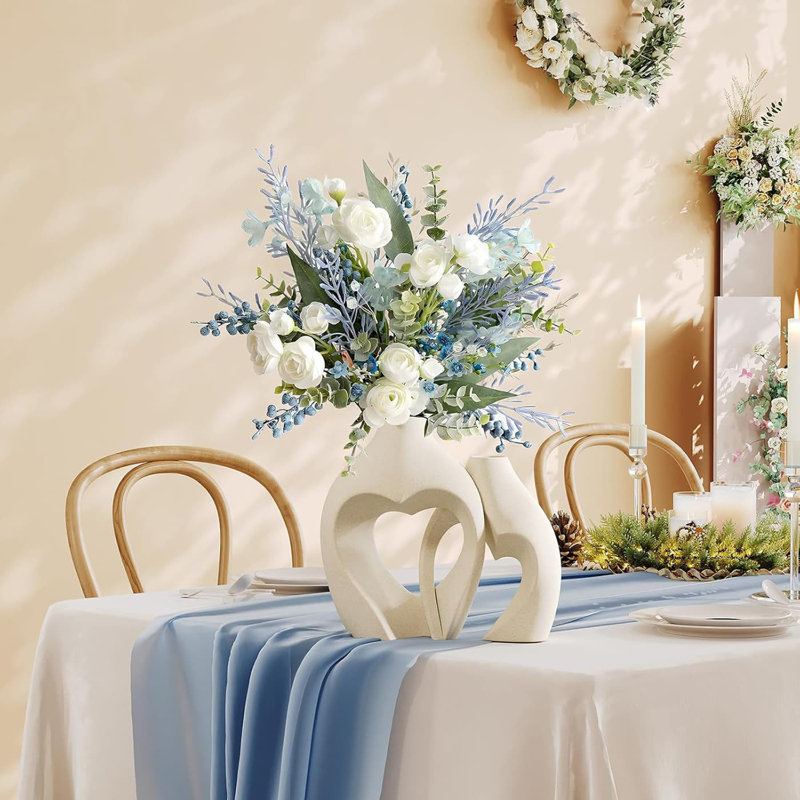 Ceramic Table Vase, White