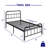 Amylia Anti-Sway Heavy Duty 14” Metal Iron Bed Frame - Noise-Free Platform Bed with Headboard & Footboard, Artistic Steel Pipe Molding, Non-Slip, No Box Spring Needed, Twin Size for Master Bedroom/Shared Space-683433460