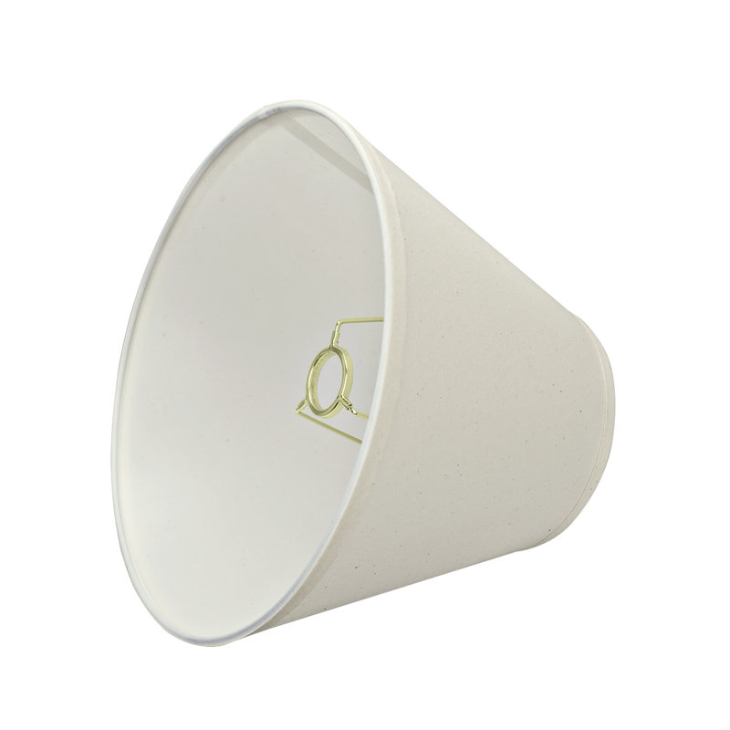 10" Linen Empire Lamp Shade, 9" H x 12" W x 6" D, Off White