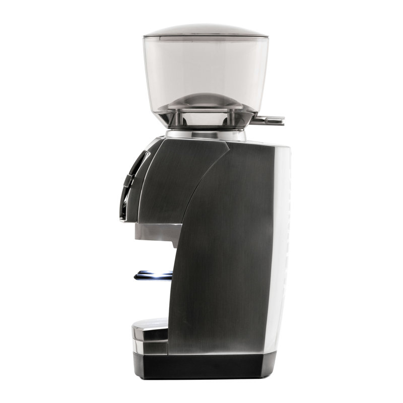 Moulin à café Baratza Forté AP 54 mm à meules plates en céramique argentées avec dosage temporisé et pondéral