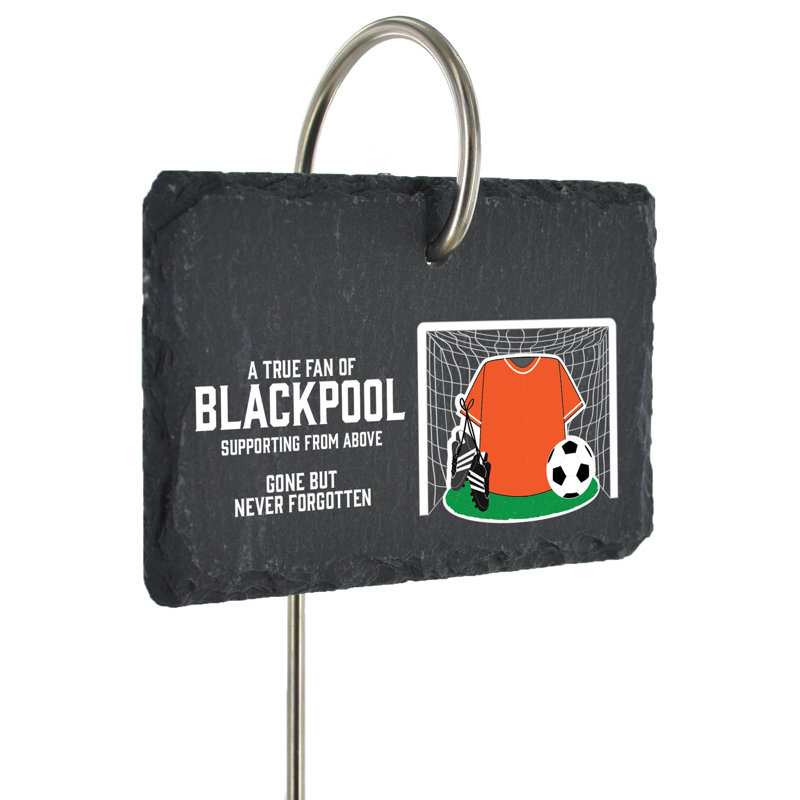 Blakelee Blackpool Fan Football Slate Grave Marker Memorial Plaque