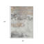 8' X 10' Ivory And Grey Abstract Washable Indoor Outdoor Area Rug