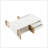 Modern White Coffee Table With 2 Glass Door Storage, 4 Drawers, Gold Metal Legs, And Multi-Color Lighting In 47.2''-68210467