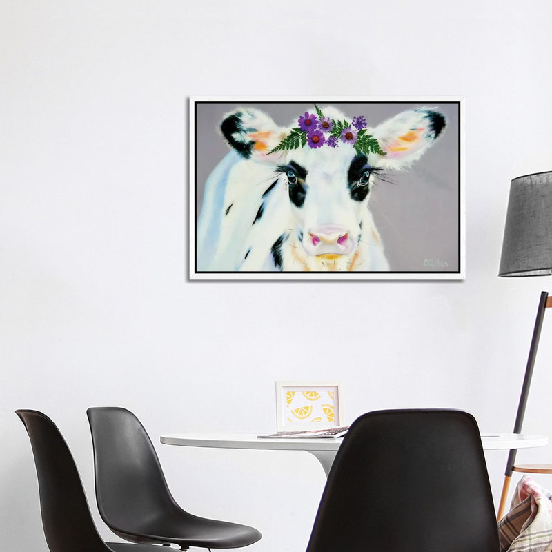 Basket of Peonies 1 Piece Wall Art on Canvas, 101.6cm H x 152.4cm W x 3.81cm D, White Framed Canvas