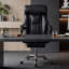 High Back Office Chair With Adjustable Height And Foot Rest, Comfortable Computer Gaming Chair, Leather Upholstery, 135 Reclining Function, Metal & Wood Main Material, Memory Foam Filler, Suitable