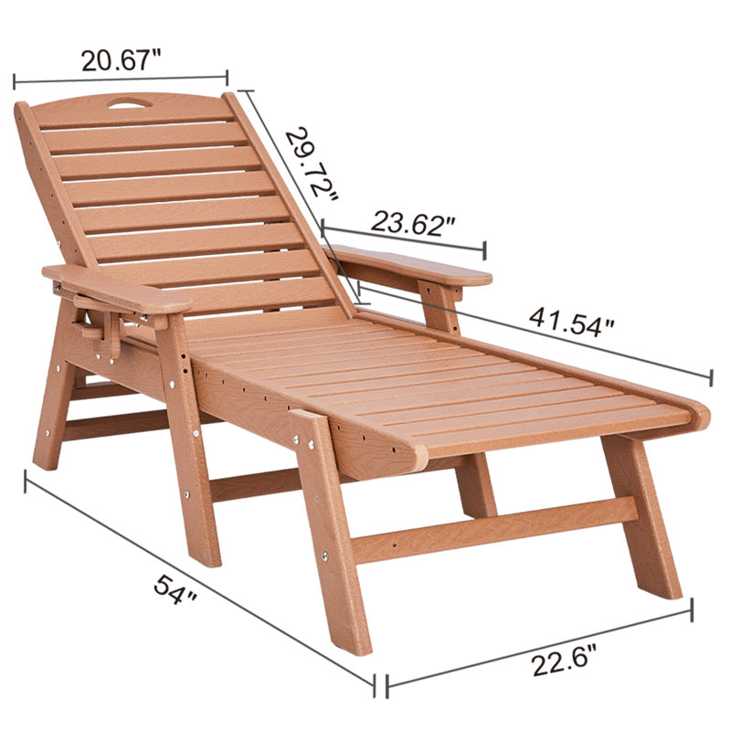 184.91cm Long Sun Lounger, Brown