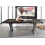 Iron Label Acacia Solid Wood Top Metal Base Dining Table-47530360-47530366