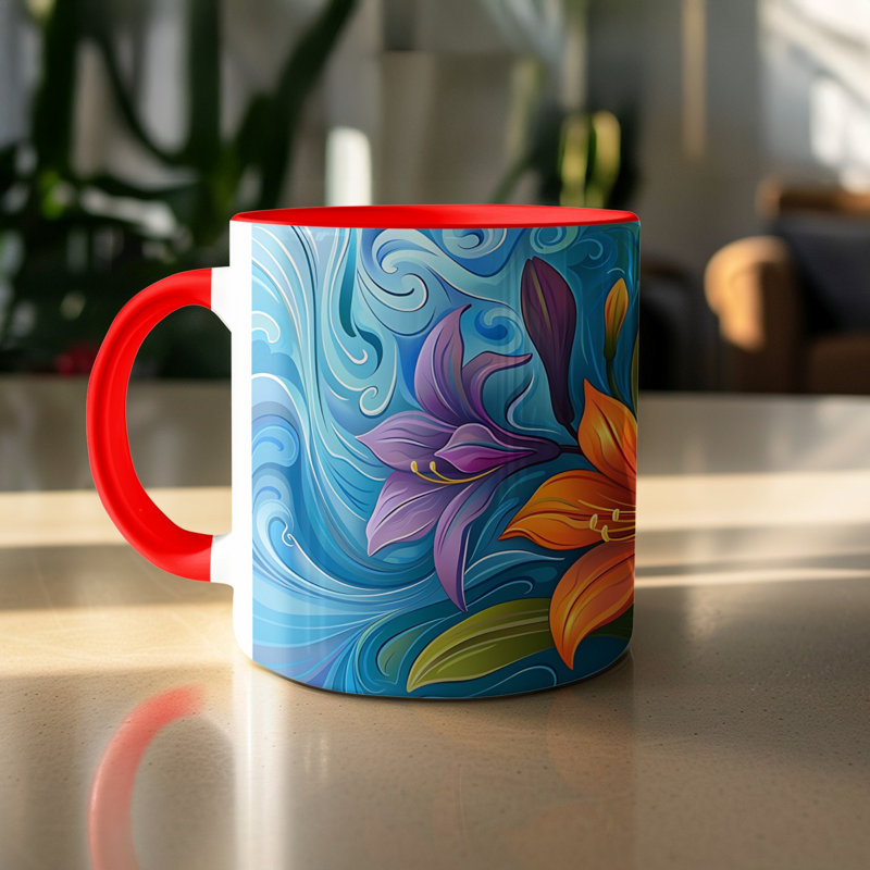 Ceramic Coffee Mug, Red